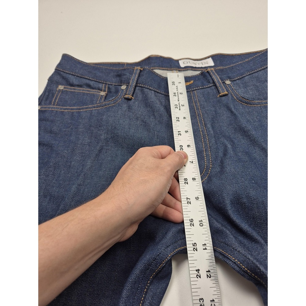 Gustin California Slim Jeans Men's 36x36 Blue Selvage Denim Button Fly USA #290 - Picture 14 of 16